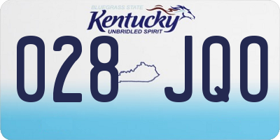 KY license plate 028JQO