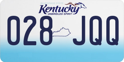KY license plate 028JQQ