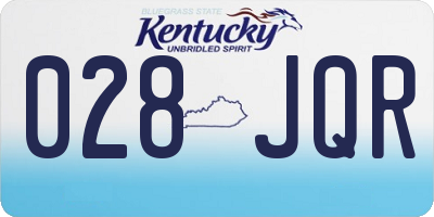 KY license plate 028JQR