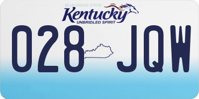 KY license plate 028JQW