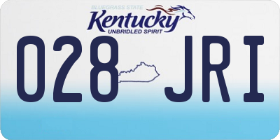 KY license plate 028JRI