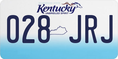 KY license plate 028JRJ