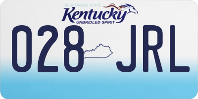 KY license plate 028JRL
