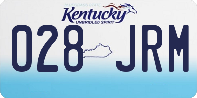 KY license plate 028JRM