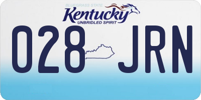 KY license plate 028JRN