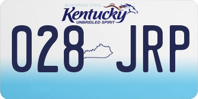 KY license plate 028JRP