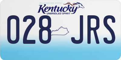 KY license plate 028JRS