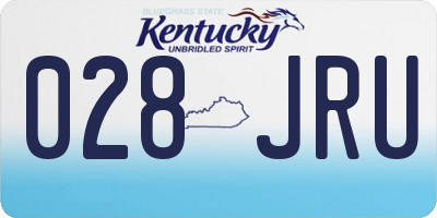 KY license plate 028JRU