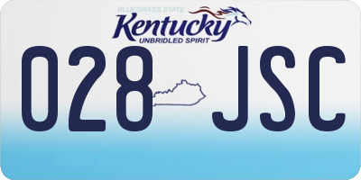 KY license plate 028JSC