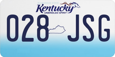 KY license plate 028JSG