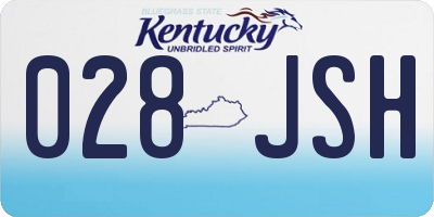 KY license plate 028JSH