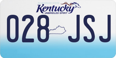 KY license plate 028JSJ