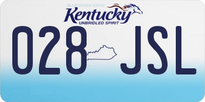 KY license plate 028JSL