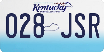 KY license plate 028JSR