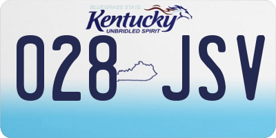 KY license plate 028JSV