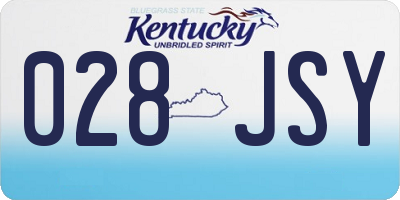 KY license plate 028JSY