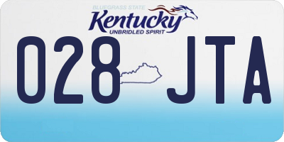 KY license plate 028JTA
