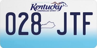KY license plate 028JTF