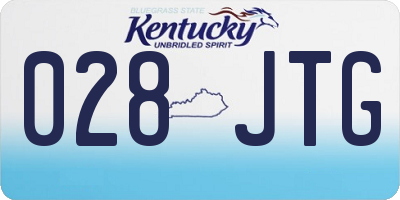 KY license plate 028JTG