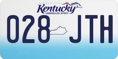 KY license plate 028JTH