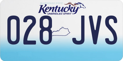 KY license plate 028JVS