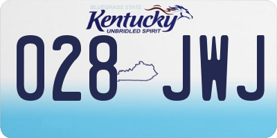 KY license plate 028JWJ