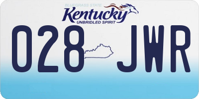 KY license plate 028JWR