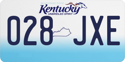 KY license plate 028JXE