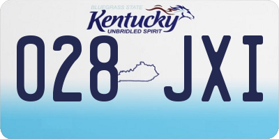 KY license plate 028JXI