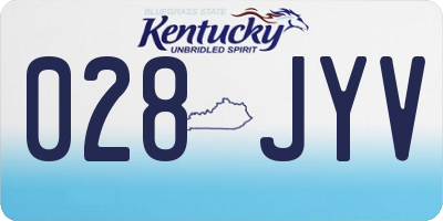 KY license plate 028JYV