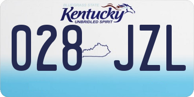 KY license plate 028JZL