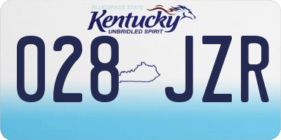 KY license plate 028JZR