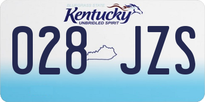 KY license plate 028JZS