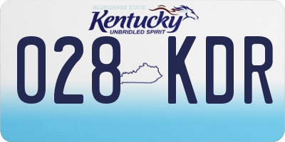 KY license plate 028KDR