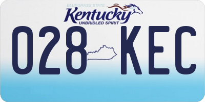 KY license plate 028KEC