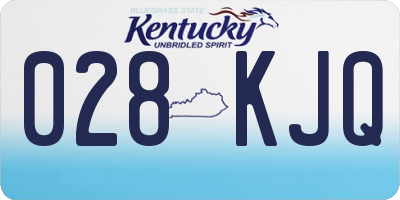 KY license plate 028KJQ