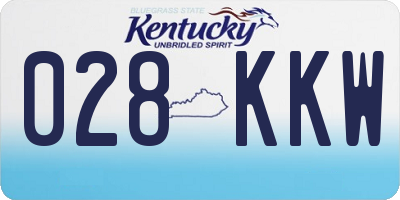 KY license plate 028KKW