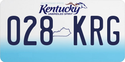 KY license plate 028KRG