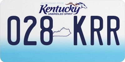 KY license plate 028KRR