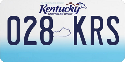 KY license plate 028KRS