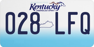 KY license plate 028LFQ
