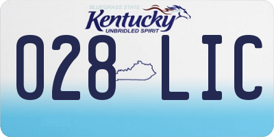 KY license plate 028LIC