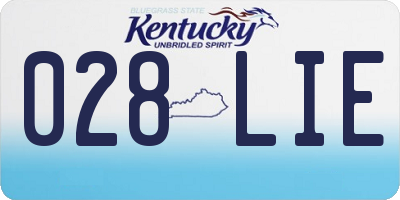 KY license plate 028LIE