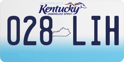 KY license plate 028LIH