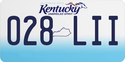 KY license plate 028LII