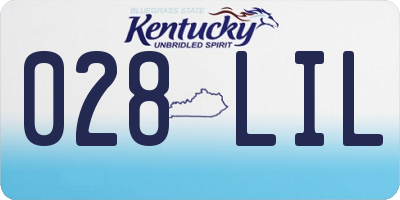 KY license plate 028LIL