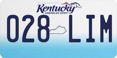KY license plate 028LIM