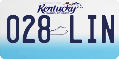 KY license plate 028LIN