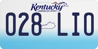 KY license plate 028LIO
