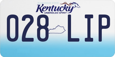 KY license plate 028LIP